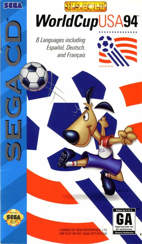 World Cup USA 94 box art for Sega Master System